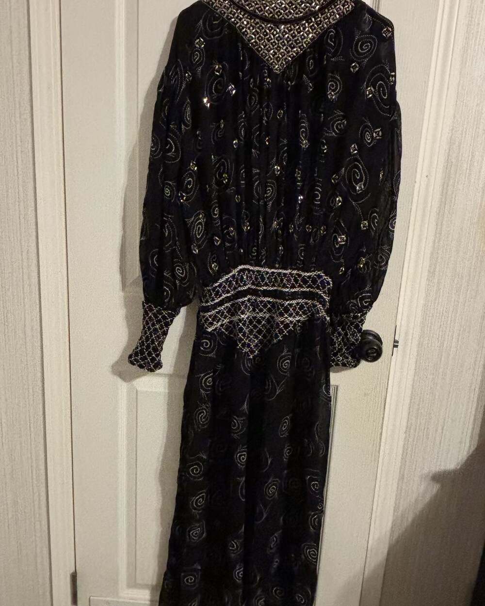 Zara EMBROIDERED BEADED PRINT DRESS ZW COLLECTION